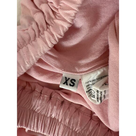 SLEEPER 100% Viscose Pink Ostrich Feather Trim Lounge Party Pajama Pants Size XS - Picture 8 of 13